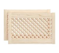 vidaXL Portes d'armoires en treillis – Bois de pin massif, panneaux radiateur/bibliothèque – 2 pcs