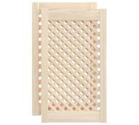 vidaXL Portes d'armoires en treillis 2 pièces 39,5x69 cm bois de pin massif