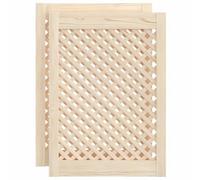 vidaXL Portes d'Armoires en Treillis 2 pcs, Panneaux de Radiateur, Portes de Bibliothèques, Décoration de Cuisine Salle de Bain, Bois de Pin Massif