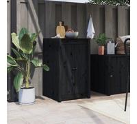 Vidaxl Portes De Cuisine D'extérieur Noir 50x9x82cm Bois De Pin Massif