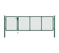 vidaXL Portillon Acier 350x100 cm Vert