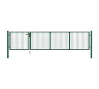 vidaXL Portillon Acier 350x75 cm Vert
