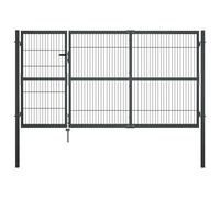 vidaXL Portillon avec poteaux Acier 350 x 140 cm Anthracite
