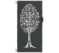 Vidaxl Porte De Jardin Autre Noir 100 X 175 Cm Acier Peint Par Poudre