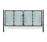 Vidaxl Portail Simple De Clôture Noir 300x175 Cm