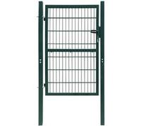 Portillon de Jardin 2D (Simple) Acier Vert 106x210 cm Porte de Clôture vidaXL