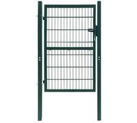 vidaXL Portillon de Jardin 2D (Simple) Acier Vert 106x230 cm Porte de Clôture 141752