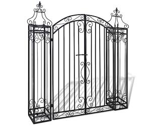 vidaXL Portillon ornemental de jardin Fer forgé 122 x 20,5 x 134 cm