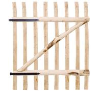 vidaXL Portillon simple en bois de noisetier 100 x 120 cm