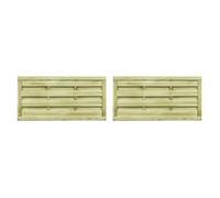 vidaXL Portillons 2 pièces 150x75 cm Bois de pin imprégné Vert