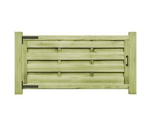 vidaXL Portillons 2 pcs Bois de pin imprégné 150x75 cm Vert