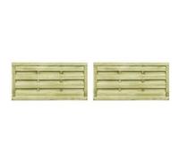 vidaXL Portillons 2 pièces 150x75 cm Bois de pin imprégné Vert