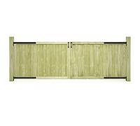 vidaXL Portillons de jardin 2 pcs Bois de pin imprégné 300x100 cm 45339