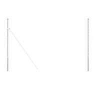 vidaXL Poste d'extérieur en argent de 180 cm - Ensemble de 12 en acier galvanisé, super résistant à la rouille, facile à installer. Parfait pour supporter des clôtures. Finition émaillée durable, desi