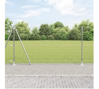 vidaXL Posts de clôture 3350266 – 52 pcs Ø32 mm 78,5 cm acier galvanisé
