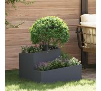 vidaXL Pot de Fleur en Plastique Anthracite Plastique Moyen Durable