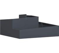 vidaXL Pot de fleurs de jardin Anthracite 100 x 100 x 50 cm Acier