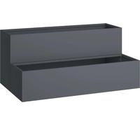 vidaXL Pot de fleurs de jardin Anthracite 100 x 60 x 45 cm Acier