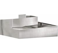 vidaXL Pot de fleurs de jardin argenté 100 x 100 x 50 cm acier inoxydable