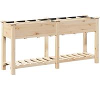 vidaXL Pot de fleurs de jardin avec étagère Beige 161,5 x 45 x 76,5 cm