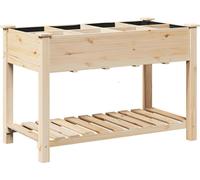 vidaXL Pot de fleurs de jardin Beige 115 x 59 x 76.5 cm Bois de sapin massif