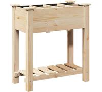 vidaXL Pot de fleurs de jardin Beige 71 x 37 x 76.5 cm Bois de sapin massif