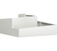 vidaXL Pot de fleurs de jardin Blanc 100 x 100 x 50 cm Acier