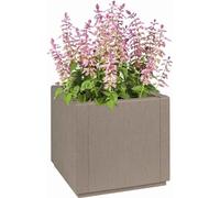 vidaXL Pot de fleurs de jardin Gris 36 x 36 x 35 cm Polypropylène