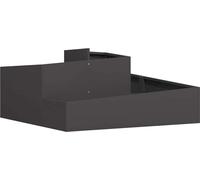 vidaXL Pot de fleurs de jardin noir 100 x 100 x 50 cm acier