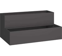 vidaXL Pot de fleurs de jardin noir 100 x 60 x 45 cm acier