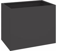vidaXL Pot de fleurs de jardin Noir 50 x 32 x 40 cm Acier laminé à froid