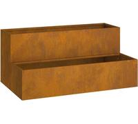 vidaXL Pot de fleurs de jardin rouillé 100 x 60 x 45 cm
