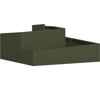 vidaXL Pot de fleurs de jardin vert olive 100 x 100 x 50 cm acier