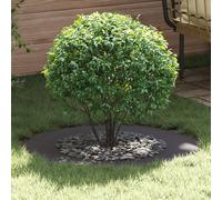 vidaXL adapté pour Anneaux d'arbre Plats 5 pcs Noir Ø50 / 80 cm Acier, Décor Moderne pour Jardin et terrasse, Protecteur d'arbre Durable, Accessoire de Jardin, Garde-Racines