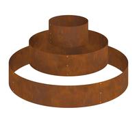 vidaXL Pot en Métal Acier Corten Ø 120 cm Incrustations Décoratives