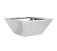 vidaXL Pot en métal Acier Inoxydable 35 x 35 x 15 cm Pot en métal Carré
