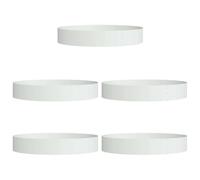 vidaXL Pot en métal blanc Blanc Métal Grand Incrustations décoratives