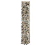 Poteau à gabion circulaire Acier galvanisé Ø30x150 cm argenté G