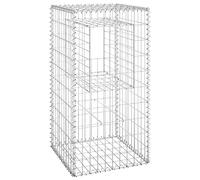vidaXL Poteau à Panier de Gabion Poteau à Jardinière de Gabion de Patio Jardin Terrasse Extérieur Projets de Jardinage 50x50x100 cm Fer
