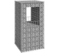 vidaXL Poteau à Panier de Gabion Poteau à Jardinière de Gabion de Patio Jardin Terrasse Extérieur Projets de Jardinage 151268 Gris G