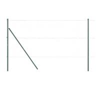 Vidaxl Poteaux De Clôture 13 Pcs Vert Ø32 Mm 190 Cm Acier Galvanisé