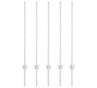 vidaXL Poteau de clôture. 5 pcs Argenté 100 cm Acier, Poteaux de Jardin et terrasse, Solution en Acier Moderne pour espaces extérieurs, clôture Robuste pour projets à Domicile