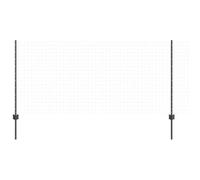vidaXL Poteau de clôture 5 pcs – Acier gris 100 cm – Pour jardin et terrasse