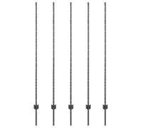 vidaXL Poteau de clôture. 5 pcs Gris 150 cm Acier, Poteaux de Jardin et terrasse, Solution en Acier Moderne pour espaces extérieurs, clôture Robuste pour projets à Domicile