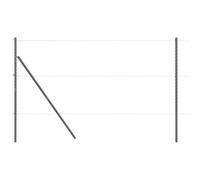 Vidaxl Poteaux De Clôture 7 Pcs Gris Ø32 Mm 190 Cm Acier Galvanisé