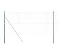 vidaXL Poteaux de clôture 12 pcs Vert 140 cm Acier revêtu par poudre