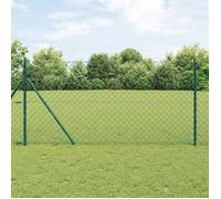 vidaXL Poteau de clôture. Vert 10 x 1 5 m (mailles de 60 x 60 mm) 3351080