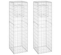 Vidaxl Poteaux À Panier De Gabion 2 Pcs 40x40x140 Cm Fer