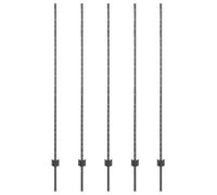 vidaXL Poteaux de clôture 10 pcs U-Channel Gris 150 cm Acier