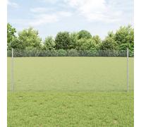 Vidaxl Poteaux De Clôture 11 Pcs U-Channel 80 Cm Acier Galvanisé, Vidaxl Clôture Hexagone 0,8x25 M Acier Galvanisé